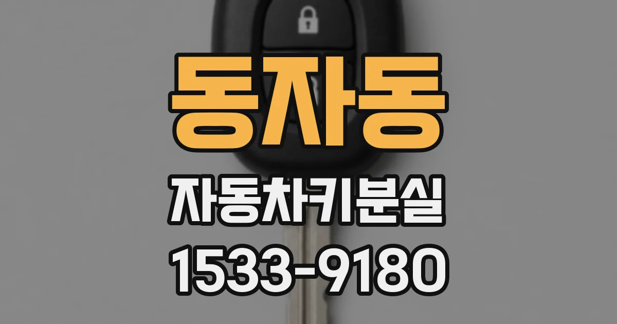 동자동 자동차키분실