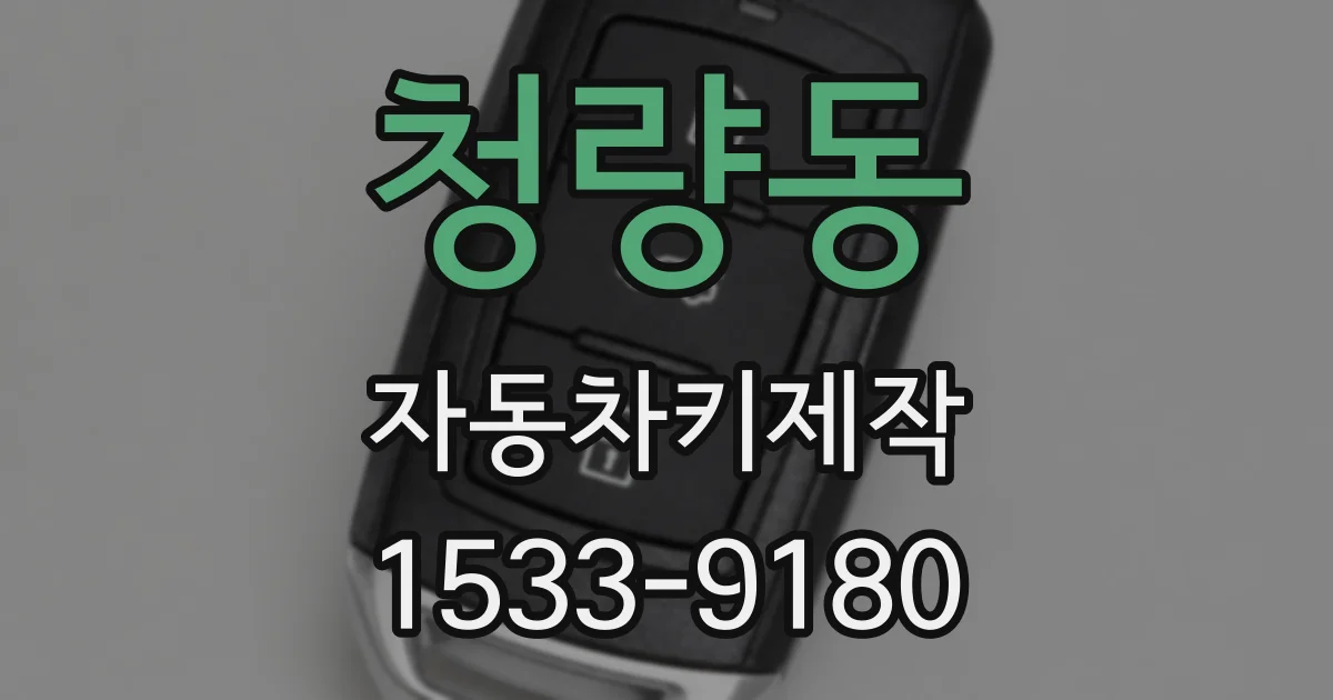 청량동 자동차키제작