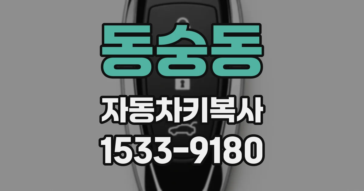 동숭동 자동차키복사