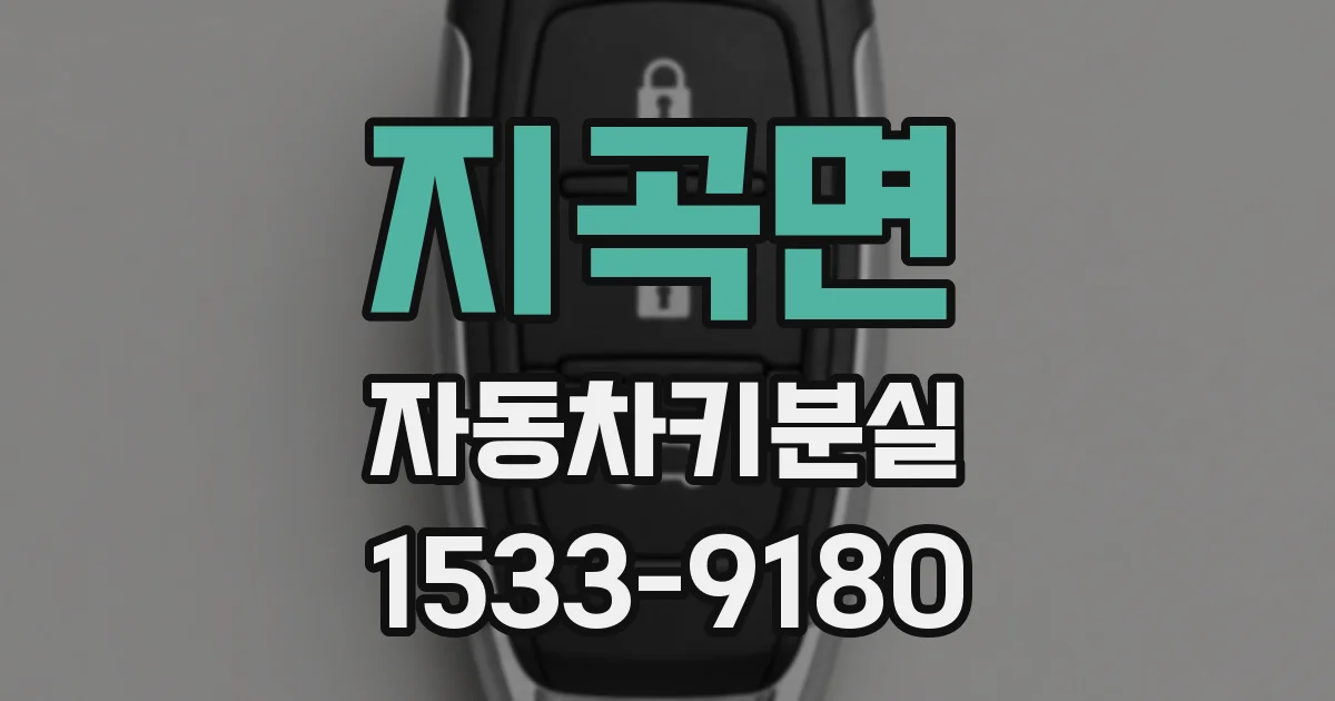 지곡면 자동차키분실