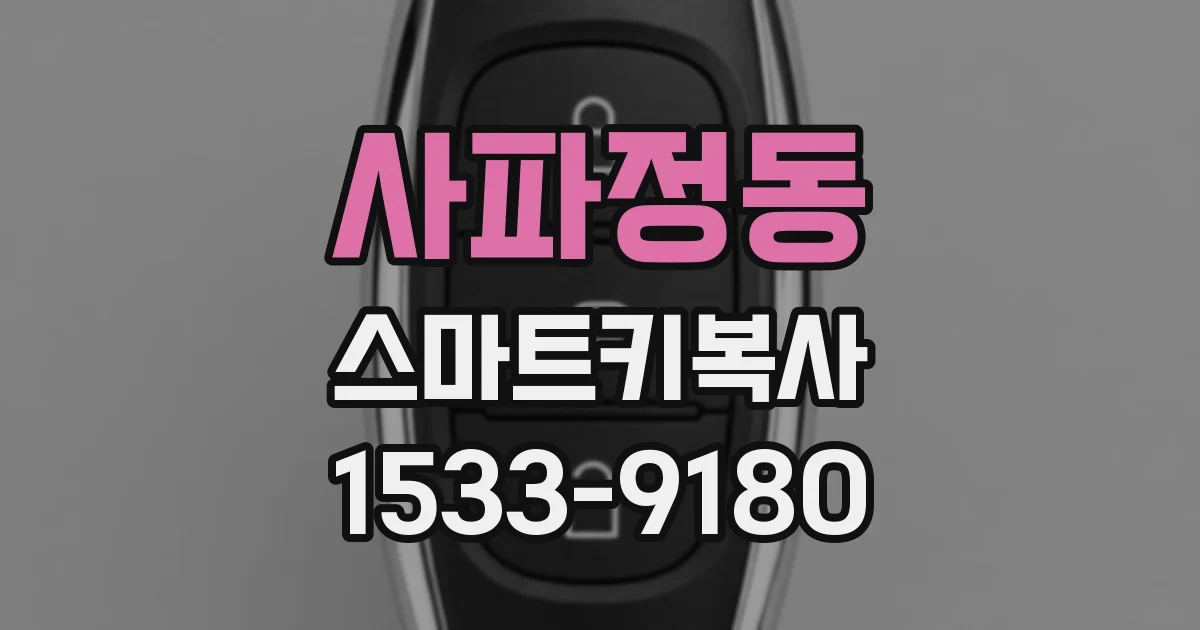 사파정동 스마트키복사