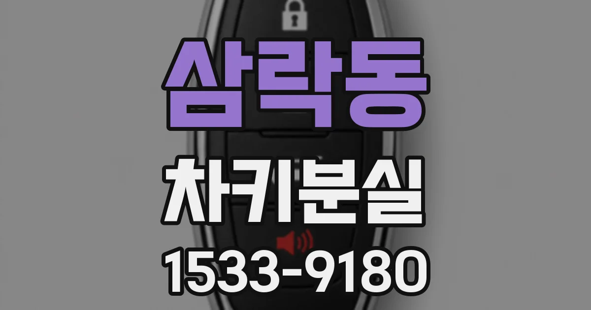 삼락동 차키분실