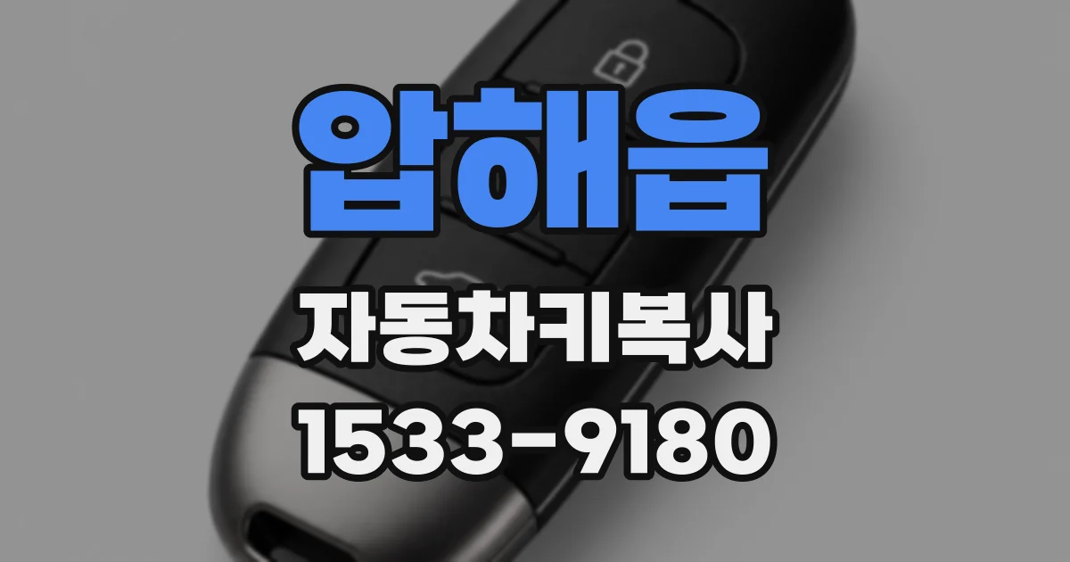 압해읍 자동차키복사