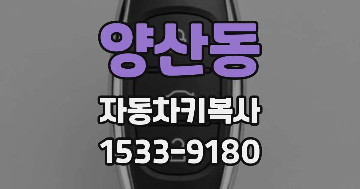 양산동 자동차키복사
