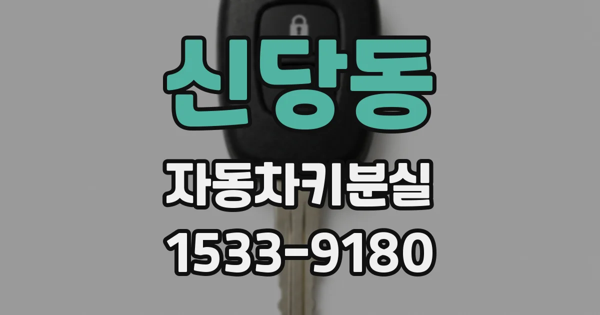 신당동 자동차키분실