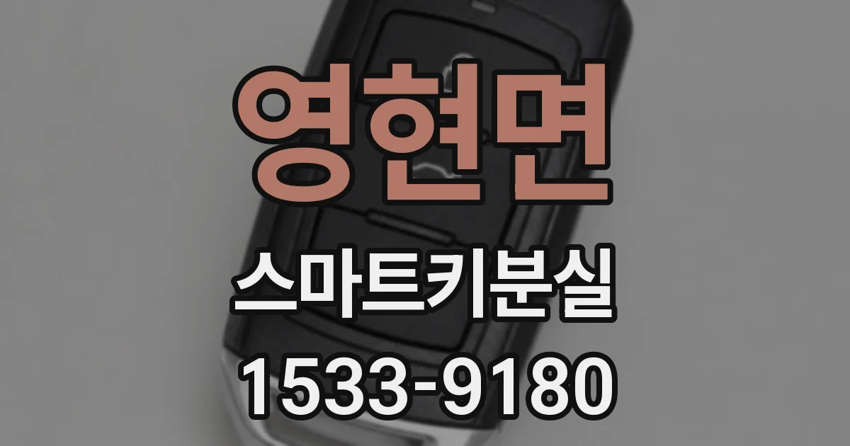 영현면 스마트키분실