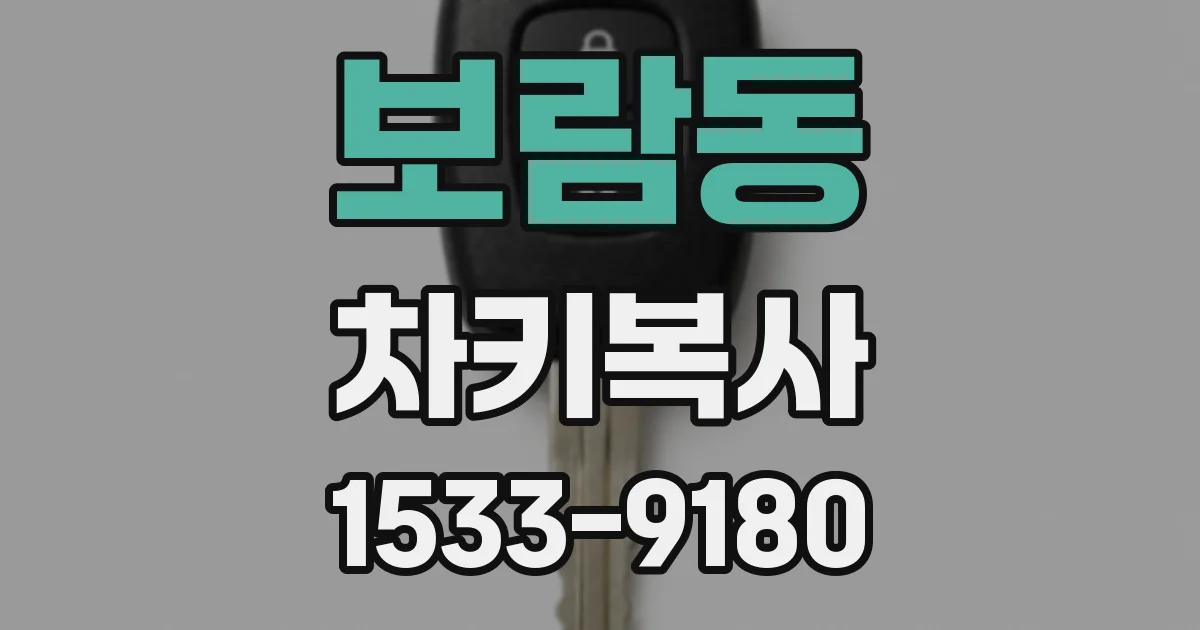 보람동 차키복사
