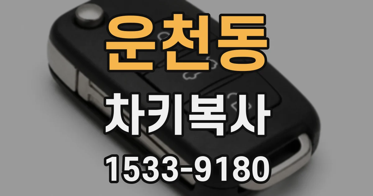 운천동 차키복사