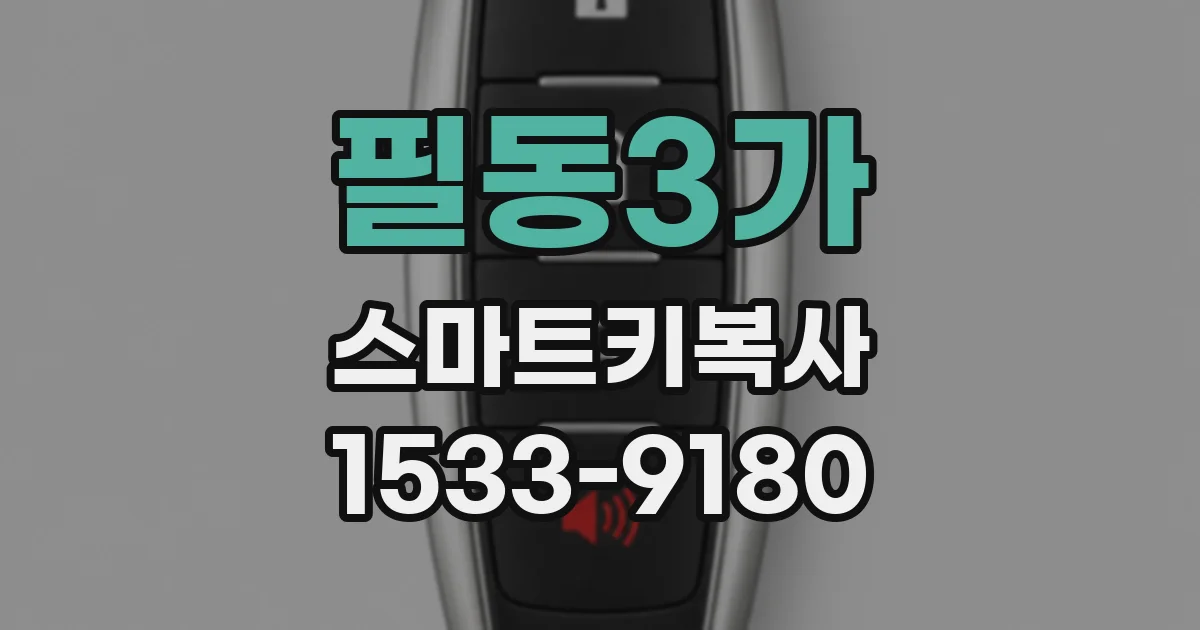 필동3가 스마트키복사