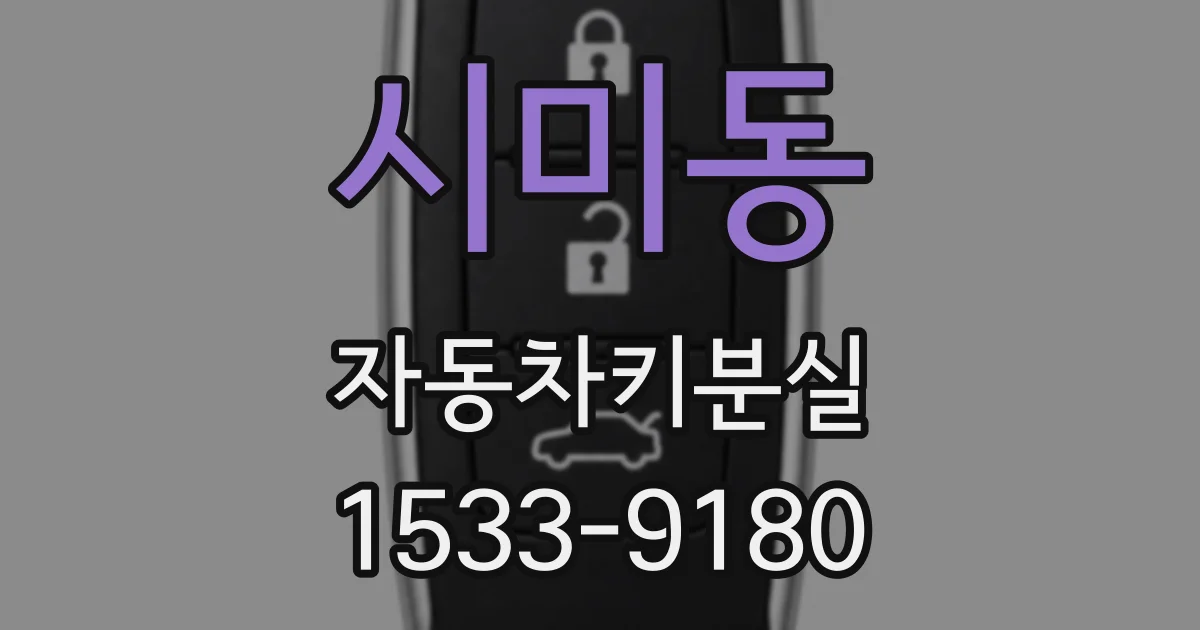 시미동 자동차키분실