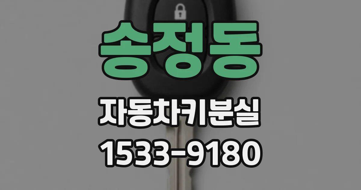 송정동 자동차키분실