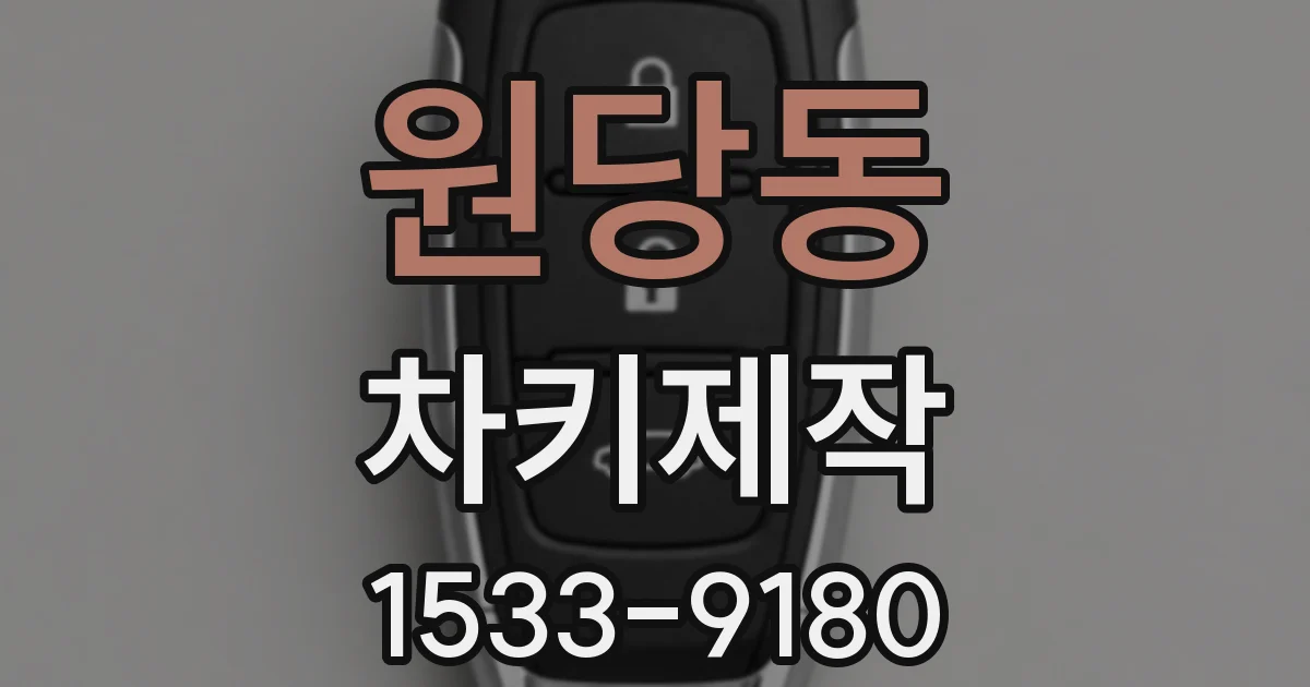원당동 차키제작