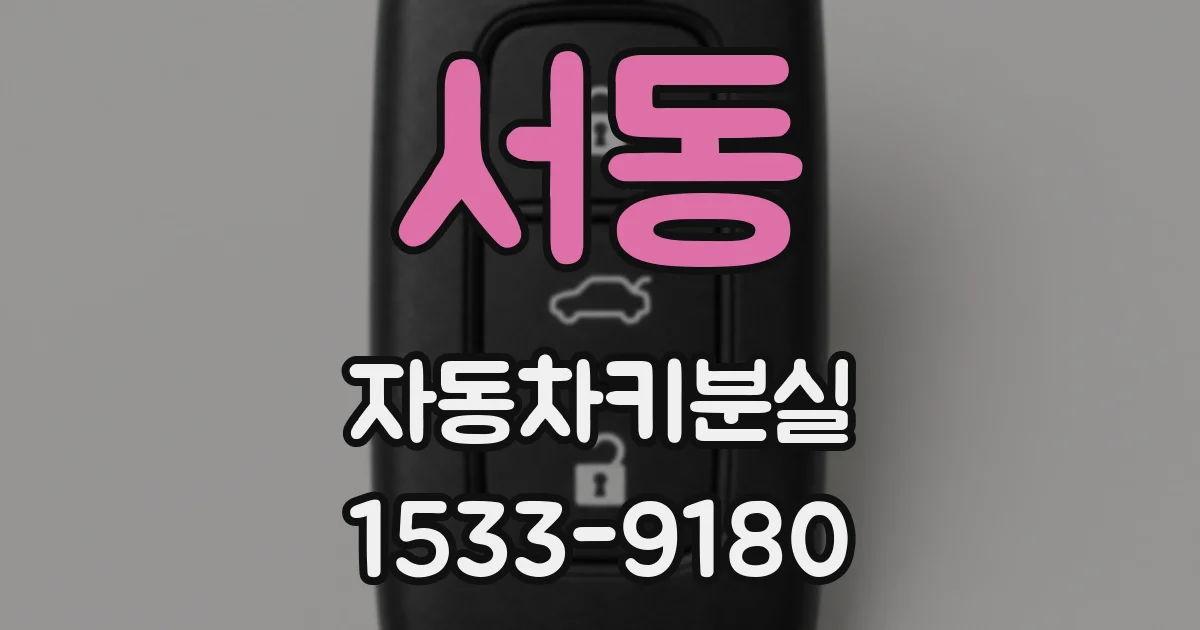 서동 자동차키분실