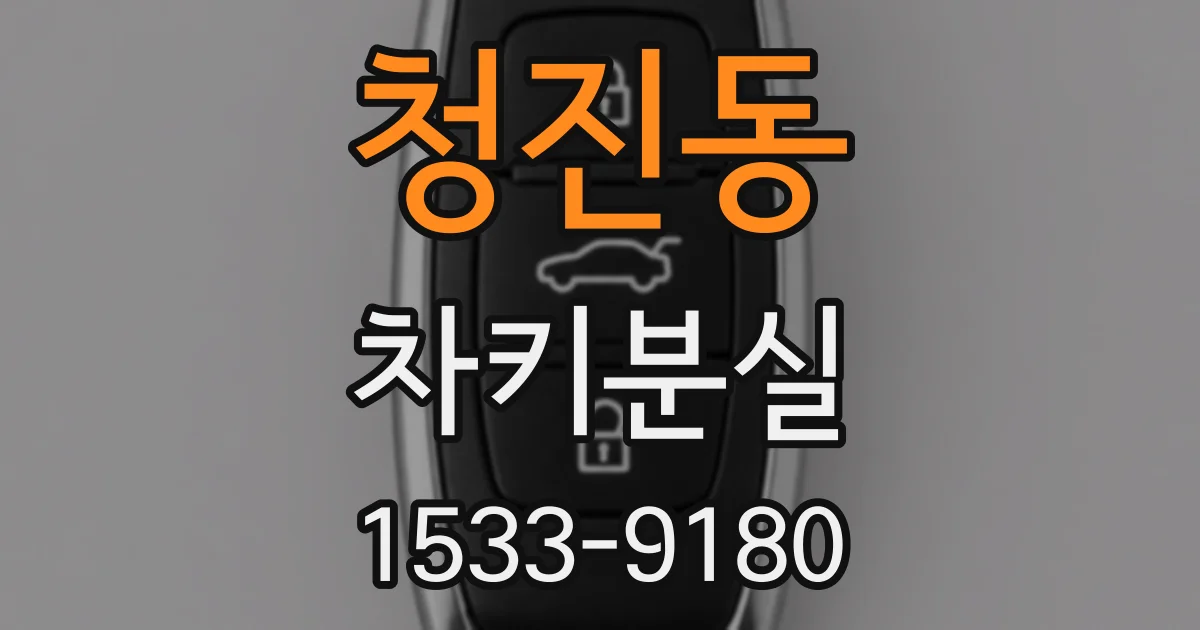 청진동 차키분실