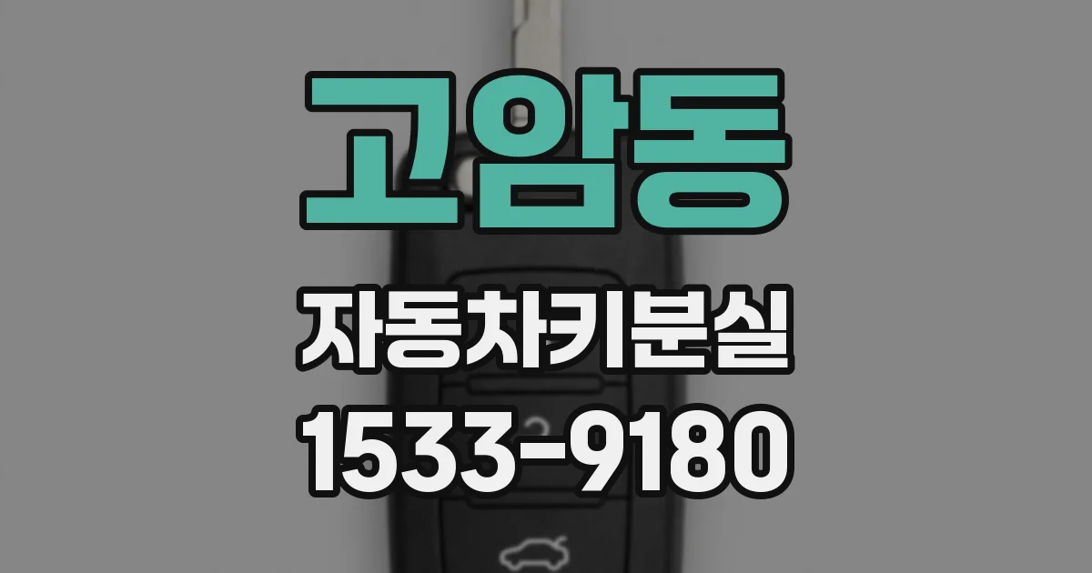 고암동 자동차키분실