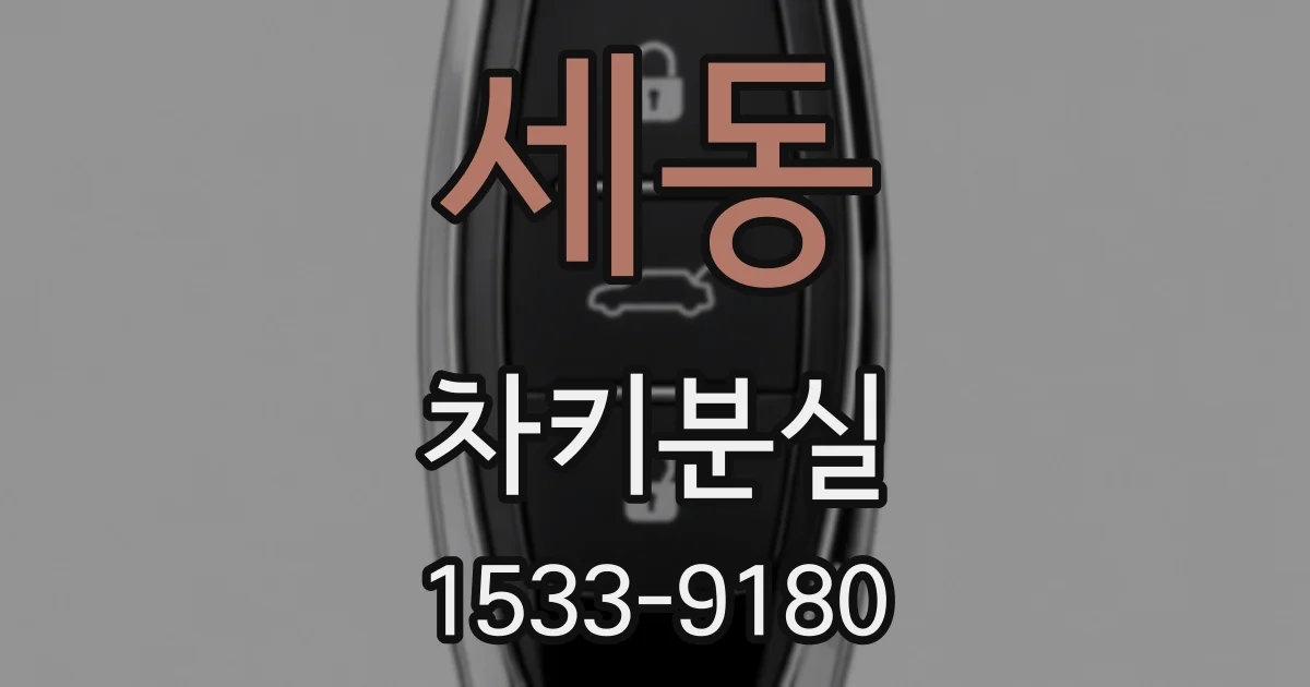 세동 차키분실