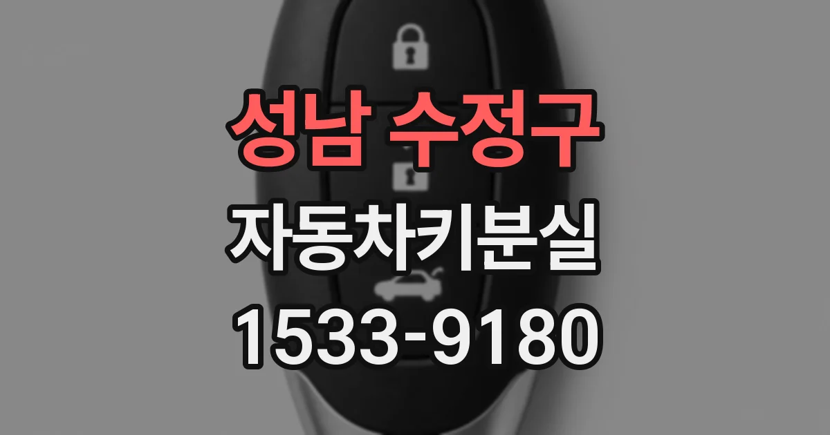성남 수정구 자동차키분실