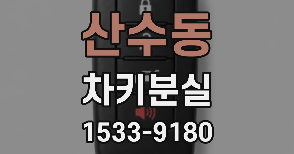 산수동 차키분실