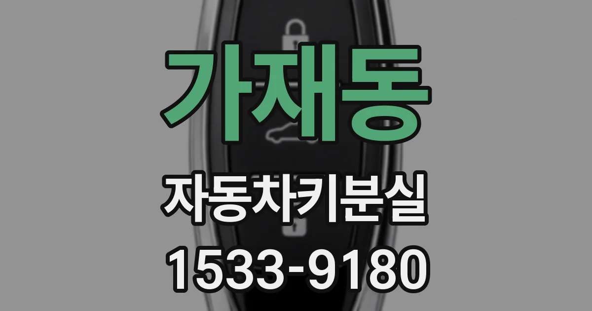 가재동 자동차키분실
