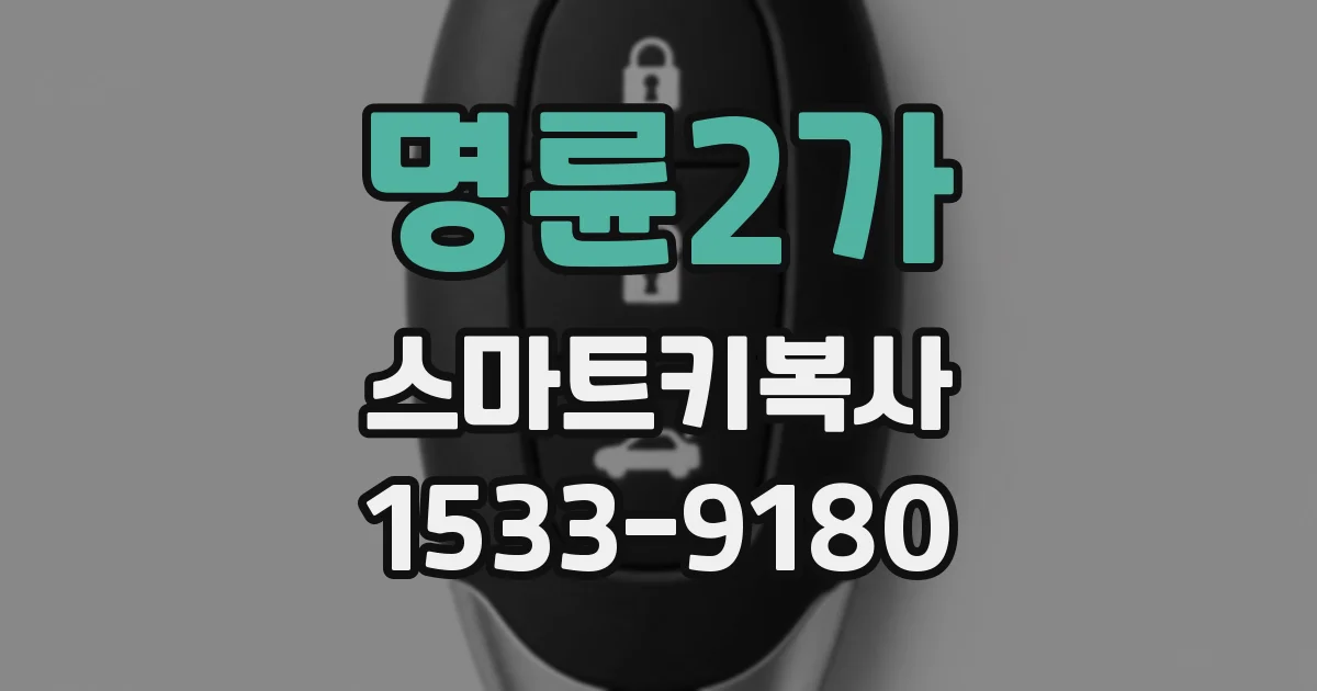 명륜2가 스마트키복사