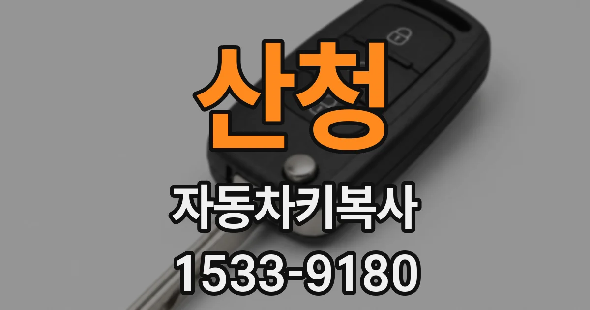산청 자동차키복사