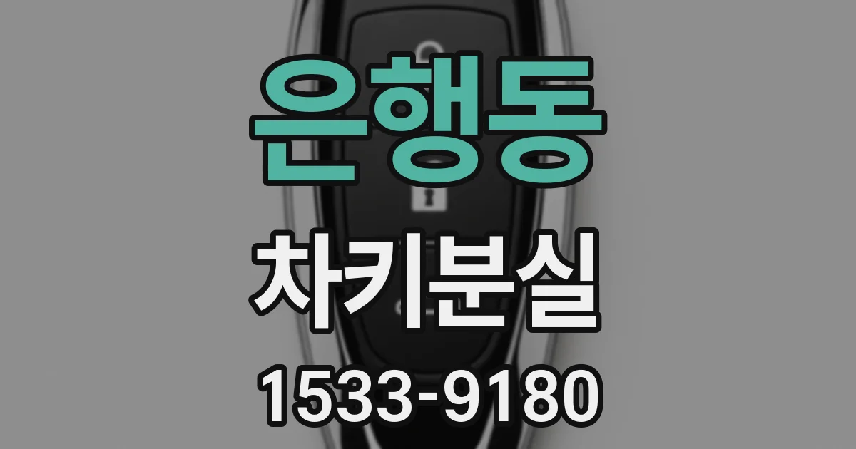 은행동 차키분실