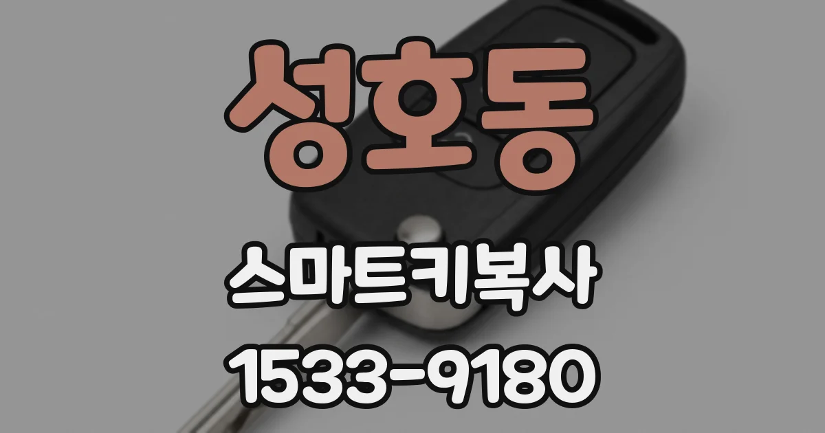 성호동 스마트키복사