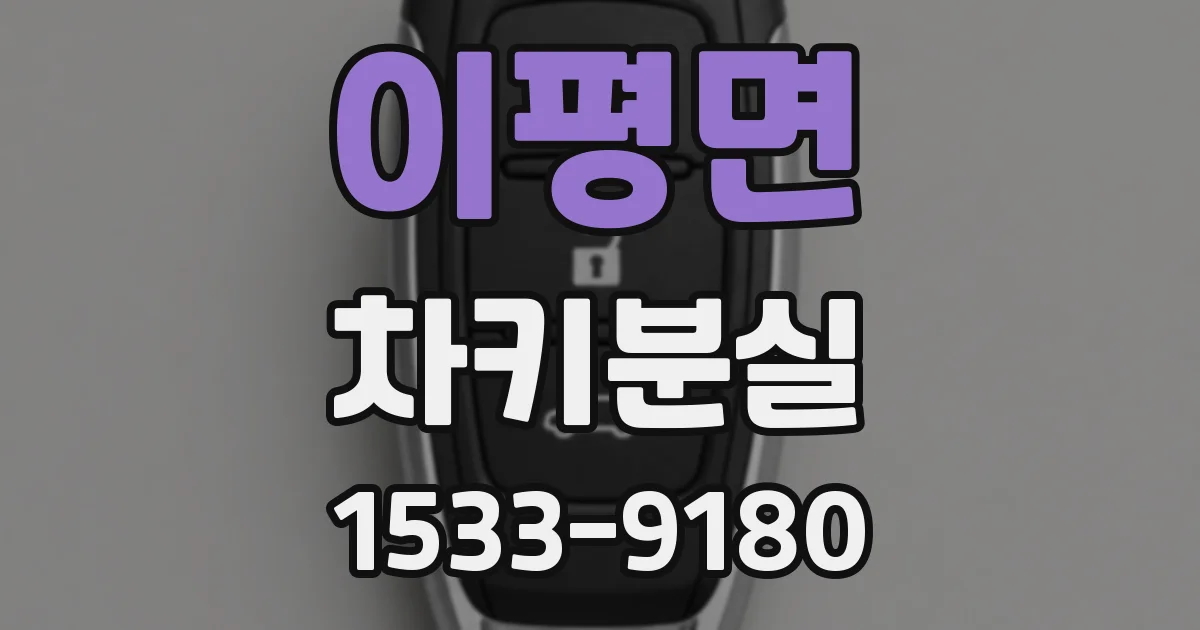 이평면 차키분실