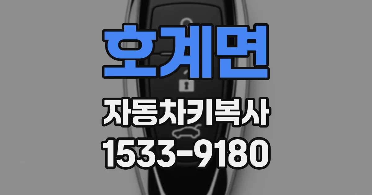 호계면 자동차키복사