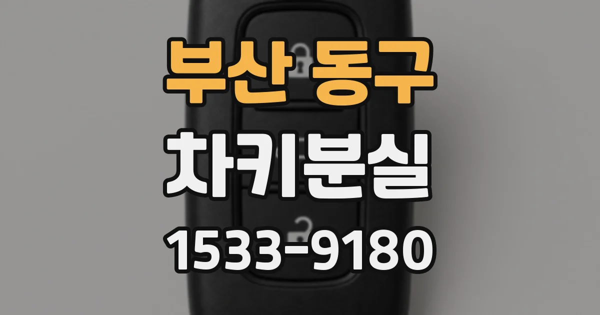 부산 동구 차키분실