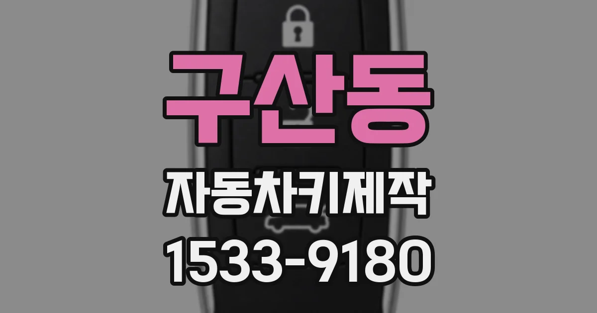 구산동 자동차키제작