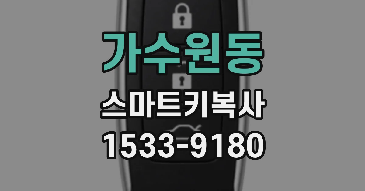 가수원동 스마트키복사