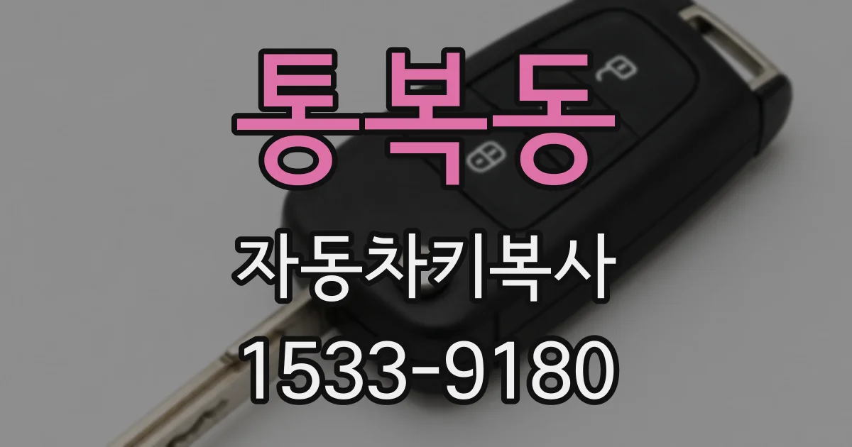 통복동 자동차키복사