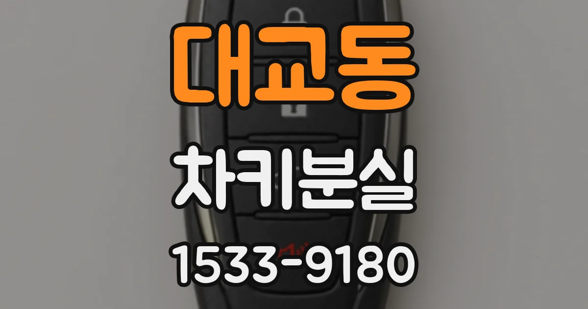 대교동 차키분실