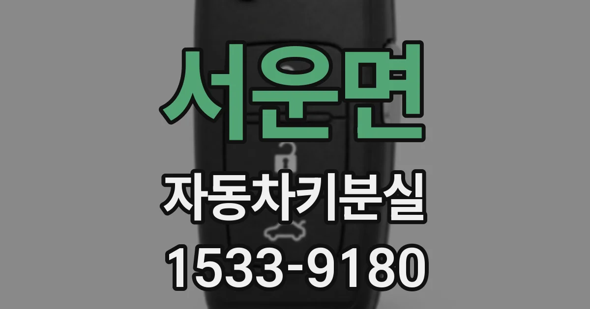 서운면 자동차키분실