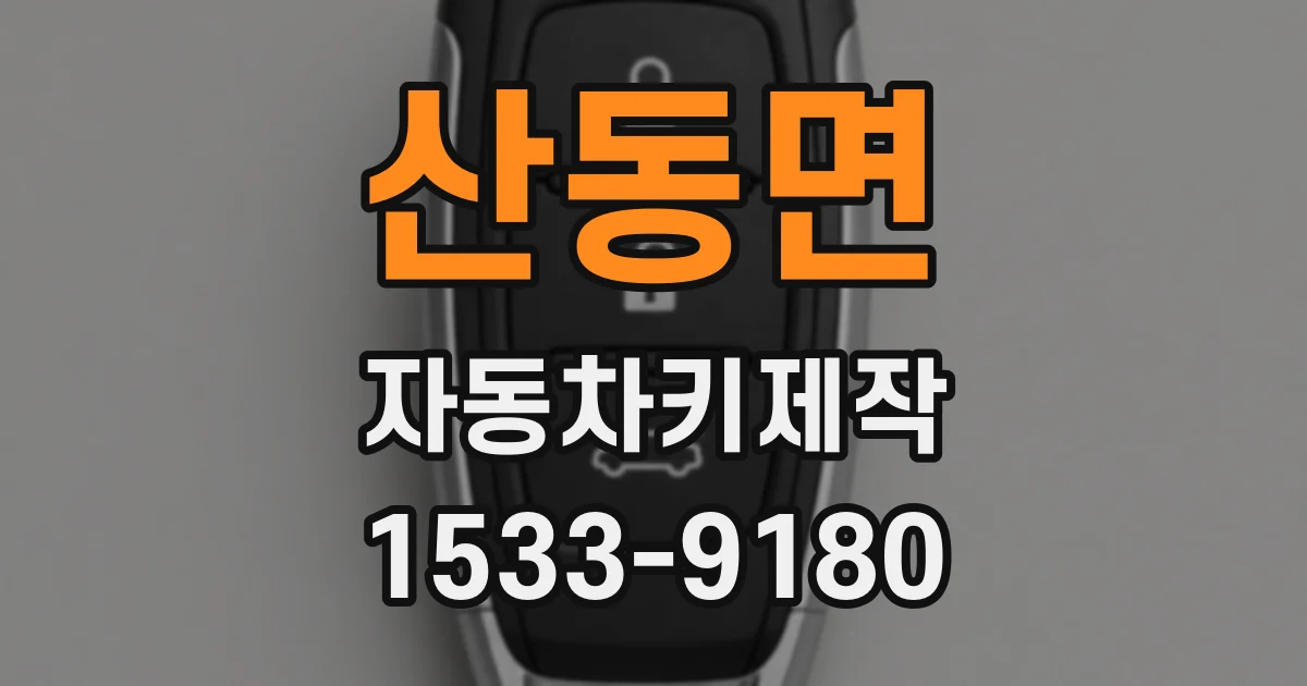 산동면 자동차키제작