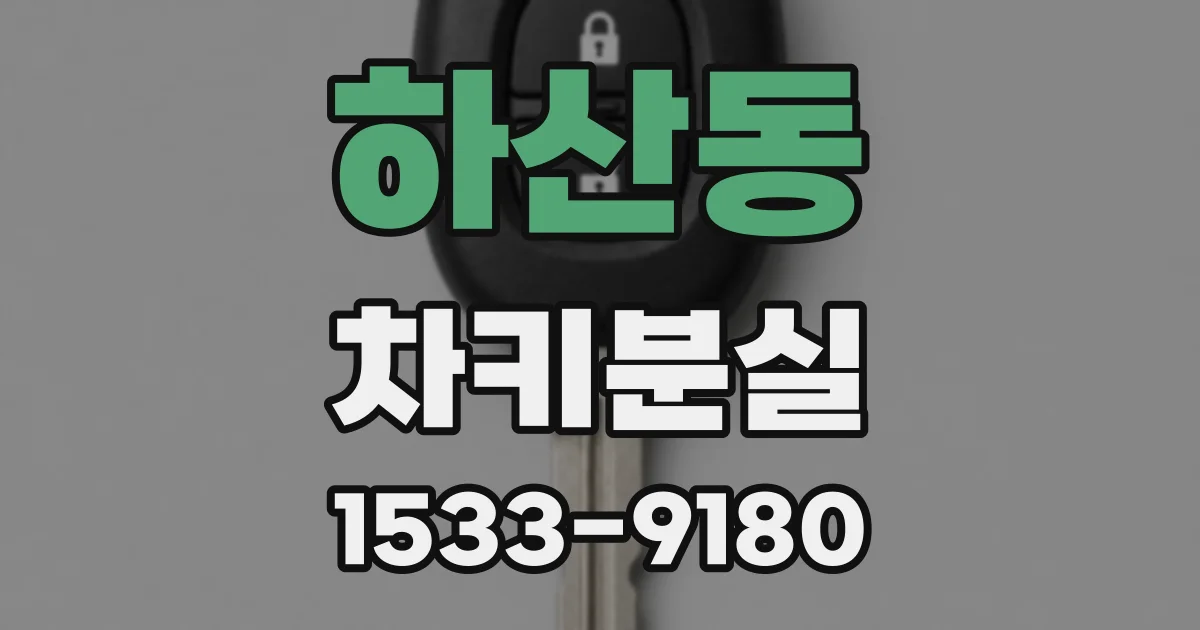 하산동 차키분실