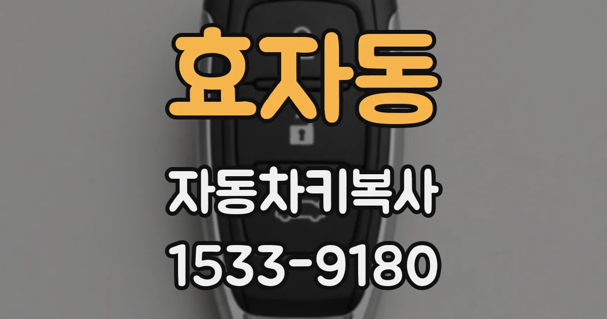 효자동 자동차키복사