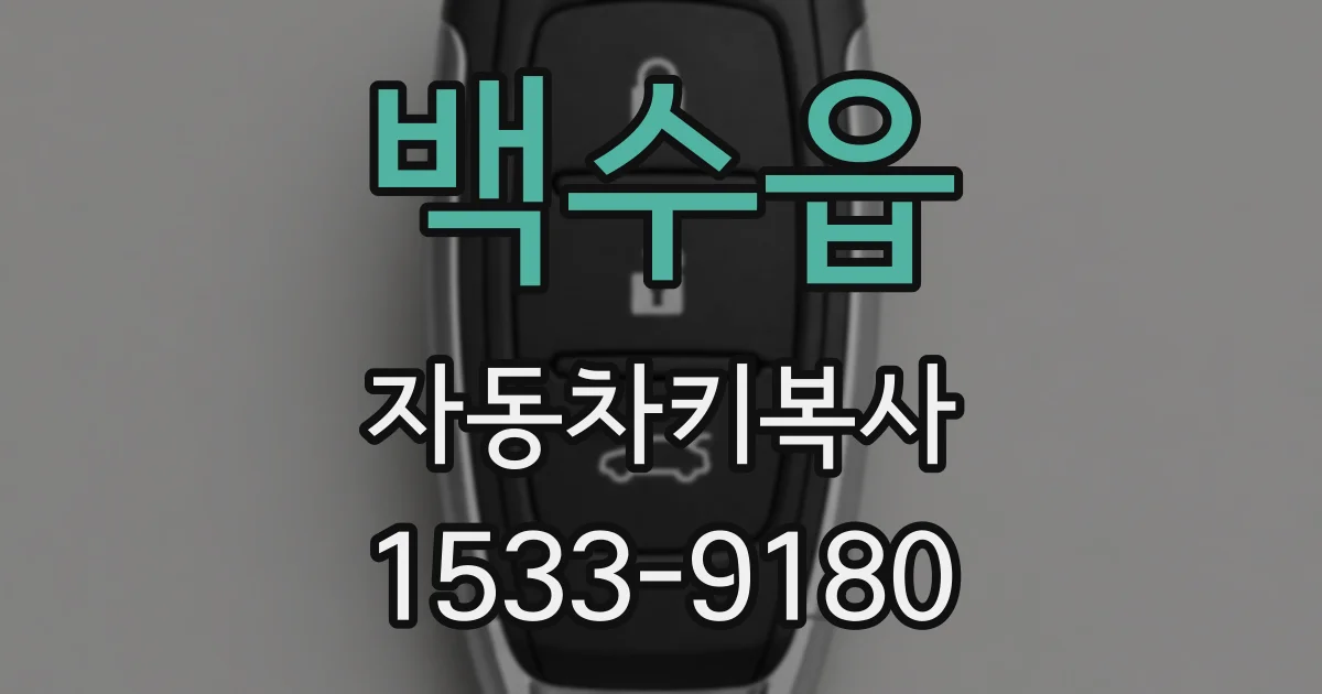 백수읍 자동차키복사