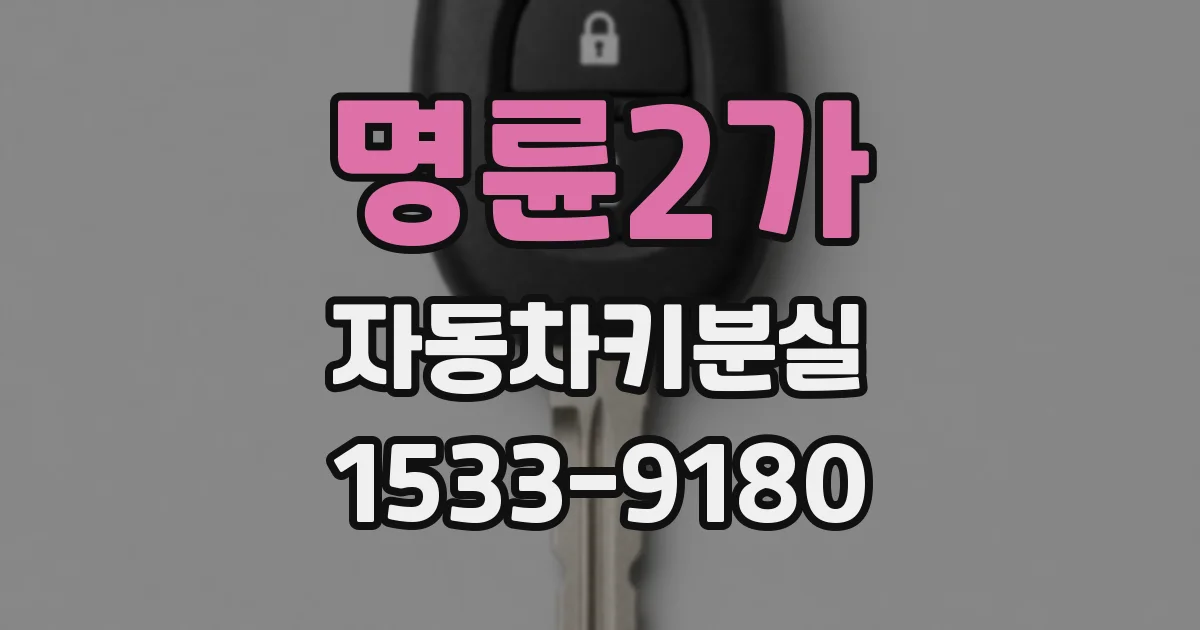 명륜2가 자동차키분실
