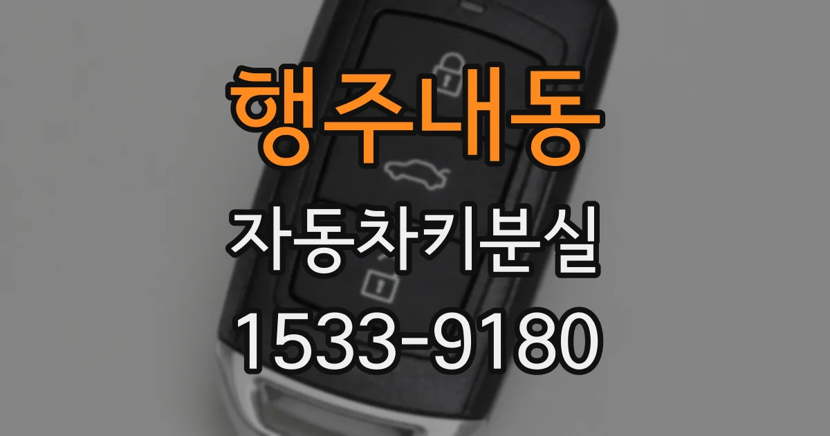 행주내동 자동차키분실