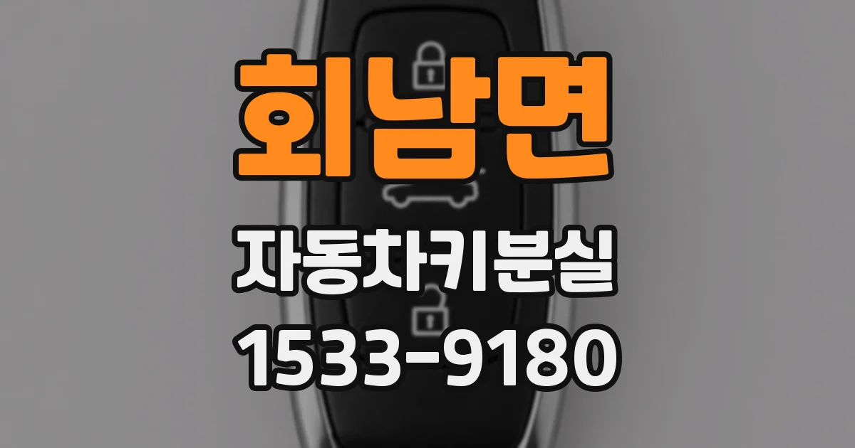 회남면 자동차키분실