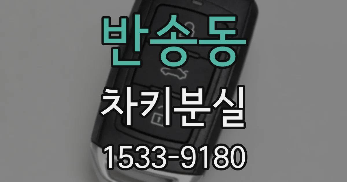 반송동 차키분실