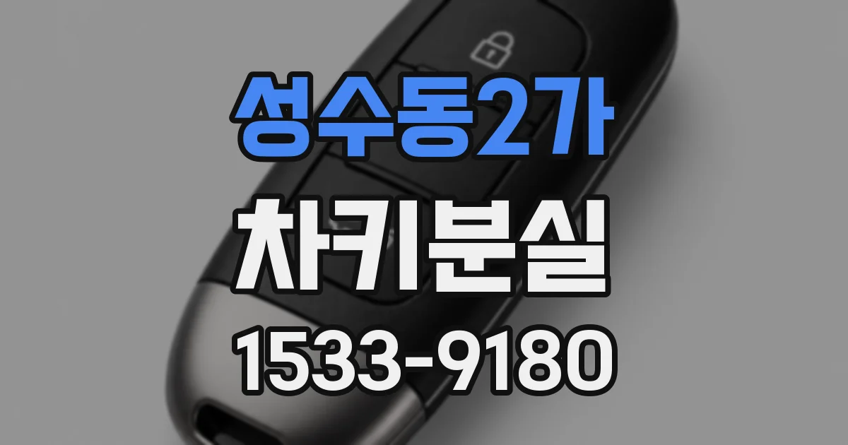 성수동2가 차키분실