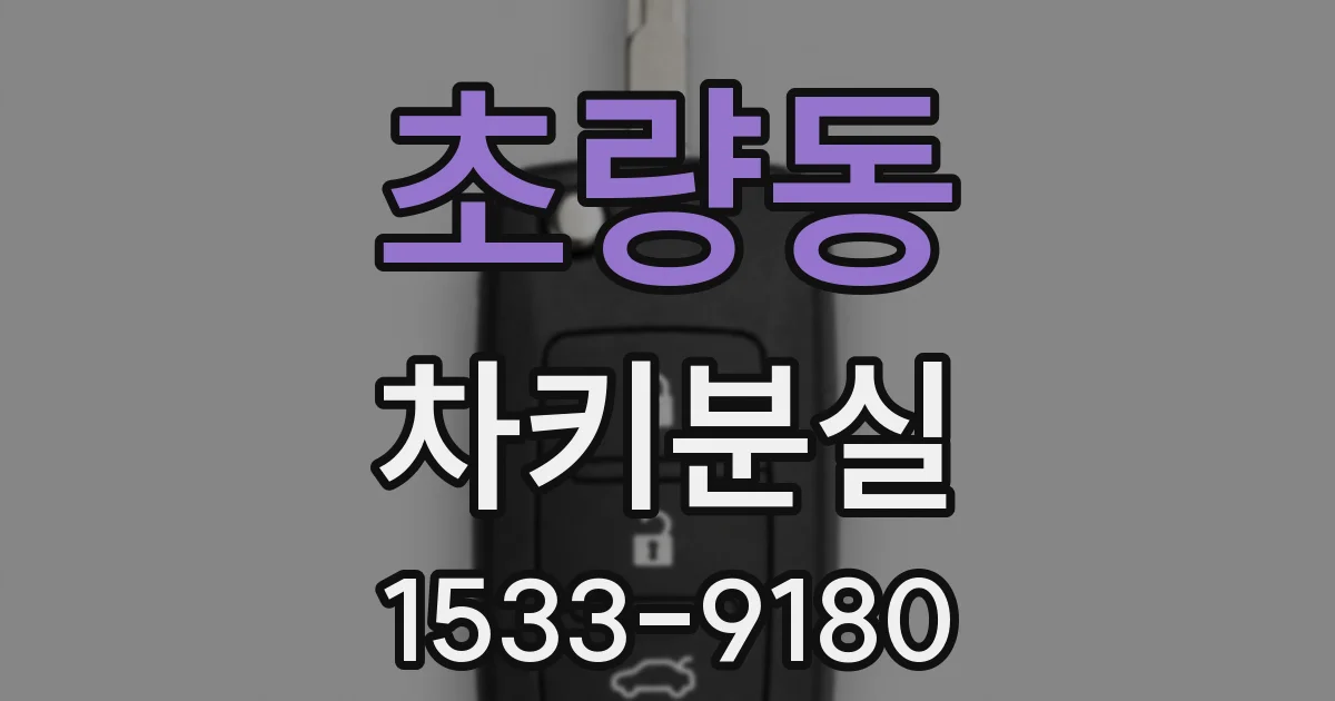 초량동 차키분실