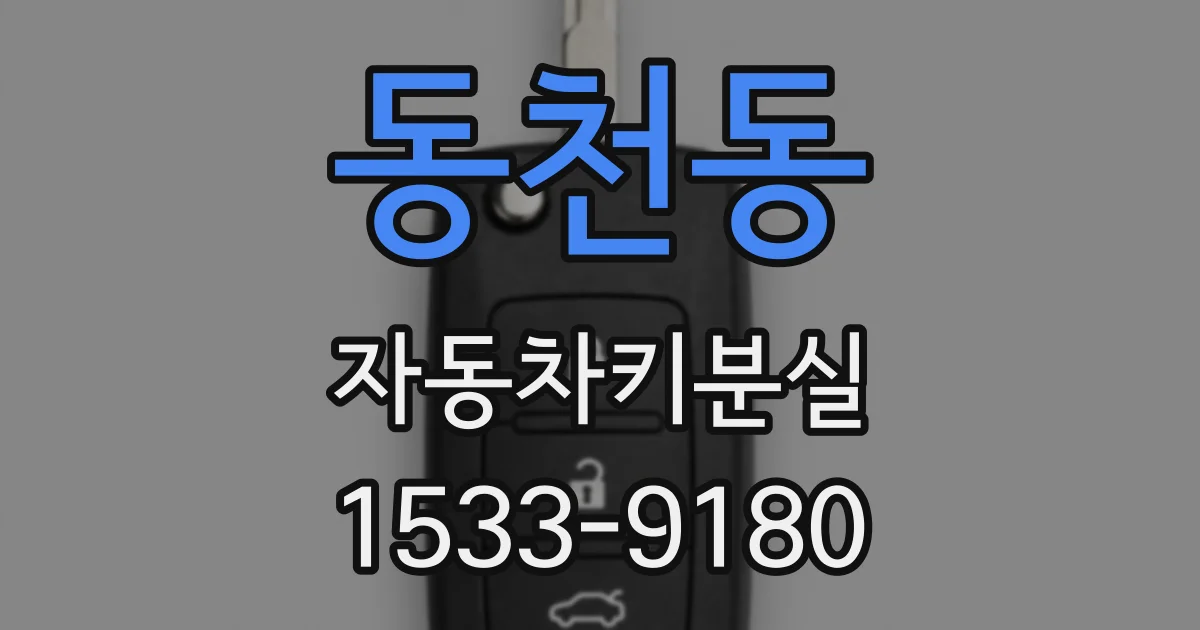 동천동 자동차키분실
