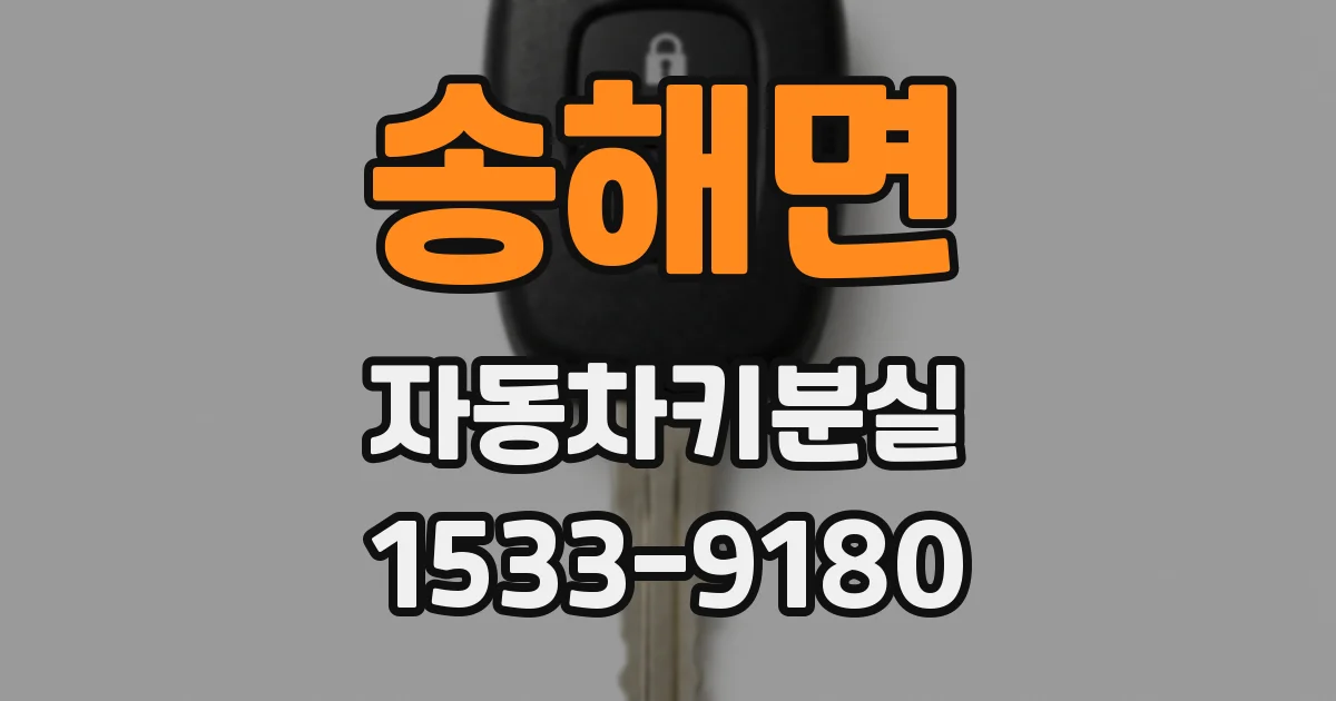 송해면 자동차키분실