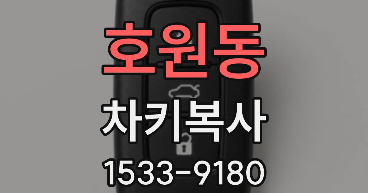 호원동 차키복사