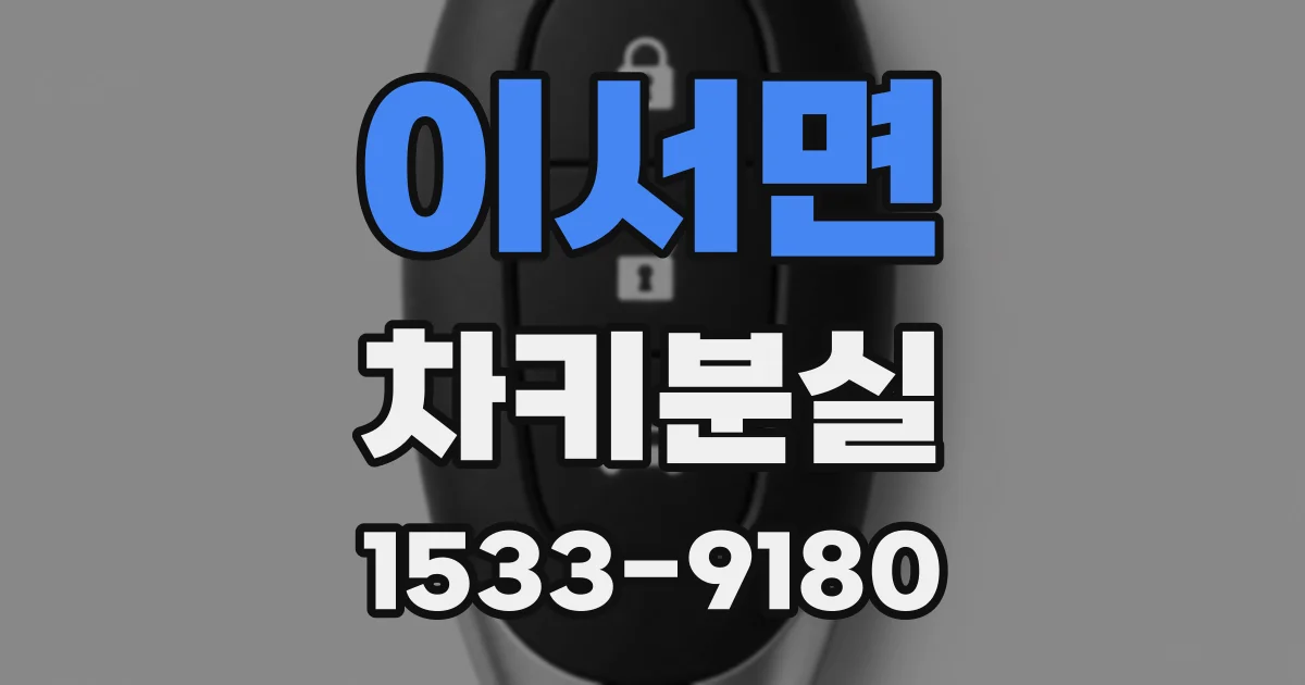 이서면 차키분실