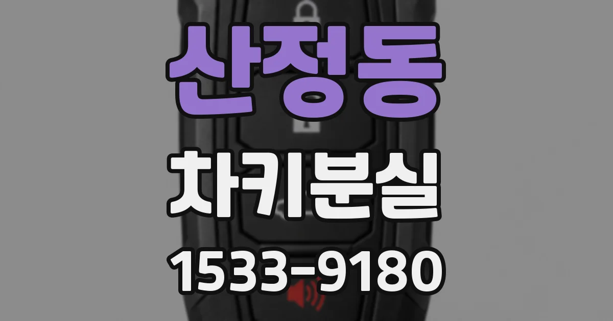 산정동 차키분실